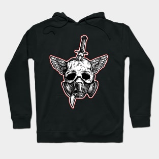 Pierced masked skull Hoodie